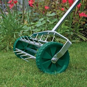 Draper Tools Glawdd Rouleau aérateur pour pelouse avec à Pointes Tambour 450 mm